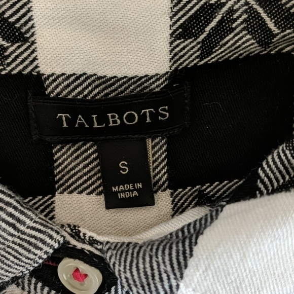 TALBOTS Buffalo Check Snowflake Button Down Shirt - Picture 5 of 6